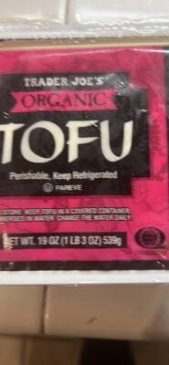 Trader Joe's Organic Tofu package