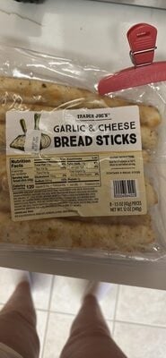 Trader Joe's Garlic And Cheese Bread Sticks packaging