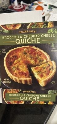 Trader Joe's Broccoli & Cheddar Cheese Quiche packaging
