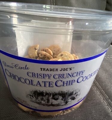 Trader Joe's Crispy Crunchy Chocolate Chip Cookies packaging