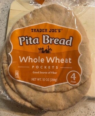 Trader Joe's Pita Bread Whole Wheat Pockets package