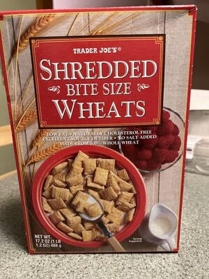 Trader Joe's Shredded Bite Size Wheats packaging