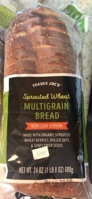 Trader Joe's Sprouted Wheat Multigrain Bread package