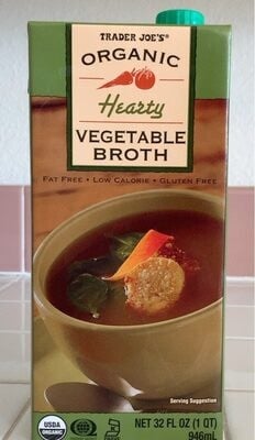 Trader Joe's Hearty Vegetable Broth packaging
