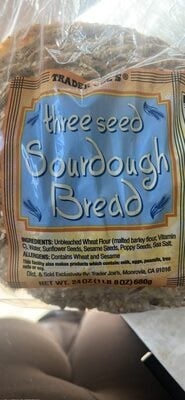 Trader Joe's Three Seed Sourdough Bread packaging