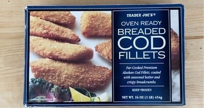 Trader Joe's Oven Ready Breaded Cod Fillets packaging