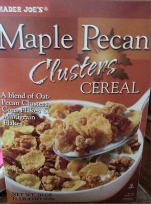 Trader Joe's Maple Pecan Clusters Cereal packaging