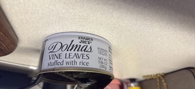 Trader Joe's Dolmas Vine Leaves Stuffed With Rice packaging