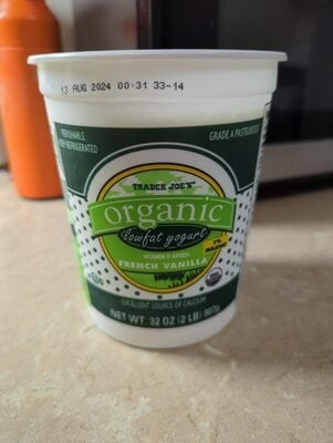 Trader Joe's Cultured Pasteurized Organic Low Fat Milk packaging