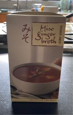 Trader Joe's Broth, Miso Ginger packaging