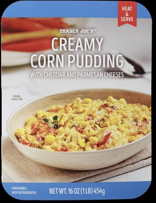 Trader Joe's Creamy Corn Pudding packaging