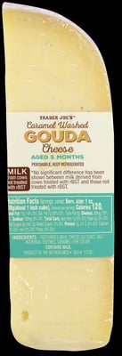 Trader Joe's Caramel Washed Gouda Cheese packaging