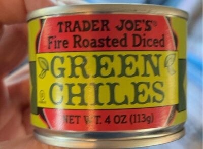 Trader Joe's Green Chiles, Fre Roasted, Diced packaging
