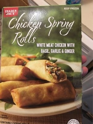 Trader Joe's Chicken Spring Rolls packaging