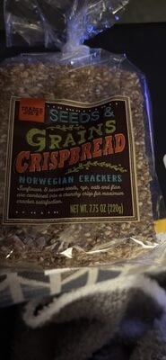 Trader Joe's Seeds & Grains Crispbread Norwegian Crackers package