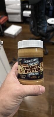 Trader Joe's Creamy No Stir Peanut Butter Spread packaging