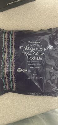 Trader Joe's Unsweetened Organic Açaí Puree Packets package
