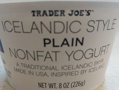 Trader Joe's Icelandic Style Plain Non Fat Yogurt package