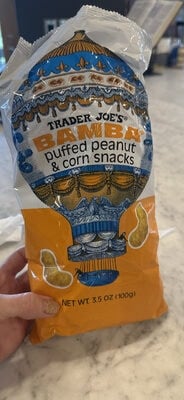 Trader Joe's Puffed Peanut & Corn Snacks packaging