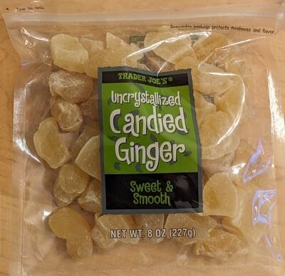 Trader Joe's Uncrystallized. Candied Ginger packaging