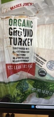 Trader Joe's Organic Ground Turkey 93% Lean package