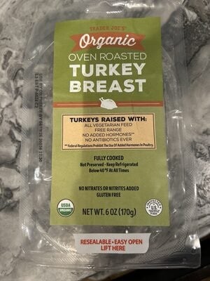 Trader Joe's Organic Oven Roasted Turkey Breast package
