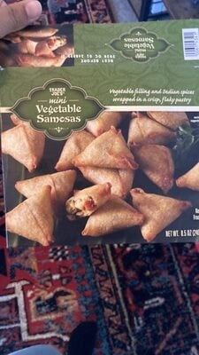 Trader Joe's Mini Vegetable Samosas packaging