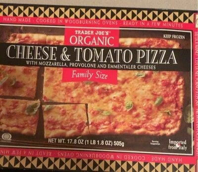 Trader Joe's Cheese & Tomato Pizza packaging