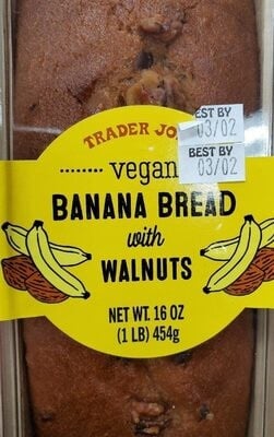Trader Joe's Vegan Banana Bread With Walnuts packaging