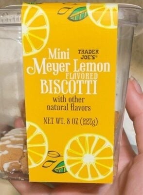 Trader Joe's Mini Meyer Lemon Flavored Biscotti packaging