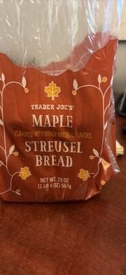 Trader Joe's Maple Streusel Bread packaging