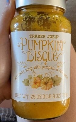 Trader Joe's Pumpkin Bisque packaging