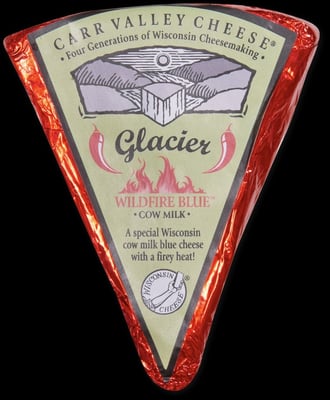 Trader Joe's Carr Valley Cheese Glacier Wildfire Blue package