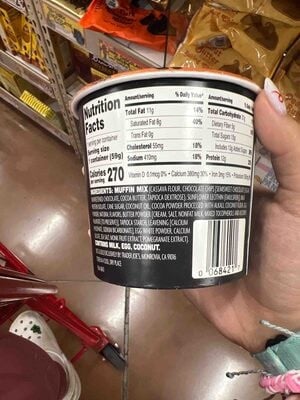 Trader Joe's Protein Dark Chocolate Muffin packaging