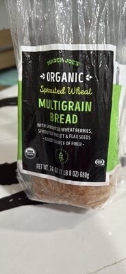 Trader Joe's Organic Sprouted Wheat Multigrain Bread package