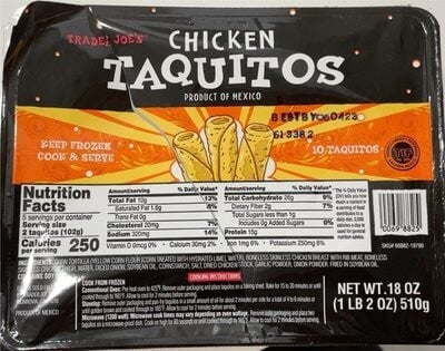Trader Joe's Chicken Taquitos packaging
