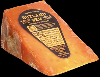 Trader Joe's Rutland Red Leicester Cheese packaging
