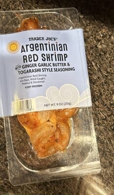 Trader Joe's Argentina Red Shrimp packaging
