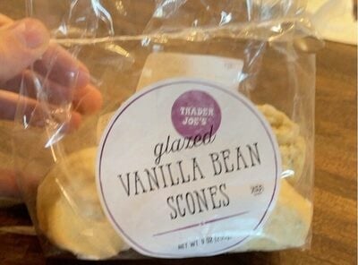 Trader Joe's Glazed Vanilla Bean Scones packaging