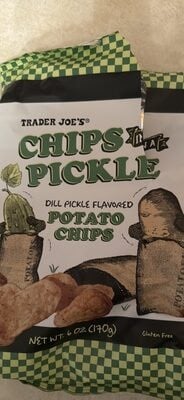 Trader Joe's Dill Pickle Flavored Potato Chips packaging