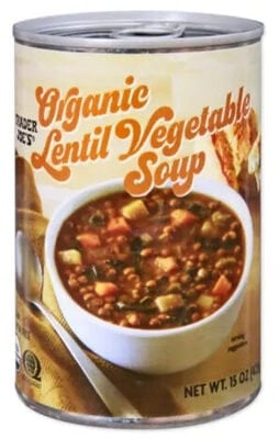 Trader Joe's Organic Lentil Vegetable Soup packaging
