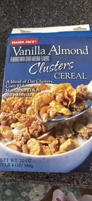 Trader Joe's Vanilla Almond Clusters Cereal packaging