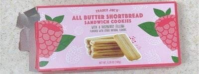 Trader Joe's All Butter Shortbread Sandwich Cookies packaging