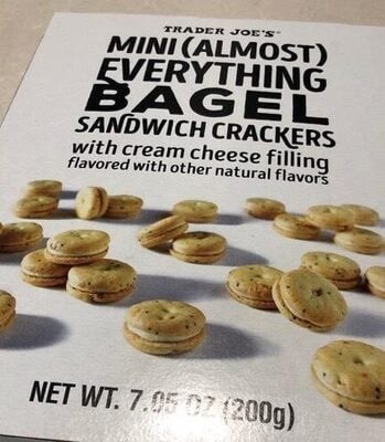 Trader Joe's Mini (almost) Everything Bagel Sandwich Crackers packaging