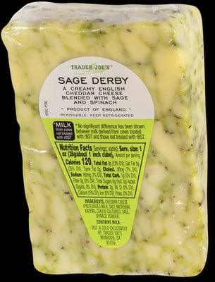 Trader Joe's Sage Derby packaging