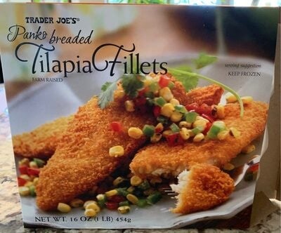 Trader Joe's Panko Breaded Tilapia Fillets package
