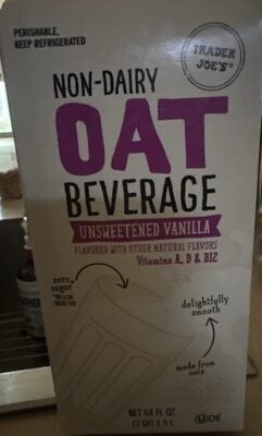 Trader Joe's Oat Beverage packaging