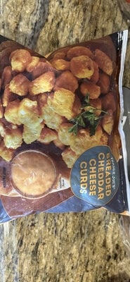 Trader Joe's Breaded Cheddar Cheese Curds package