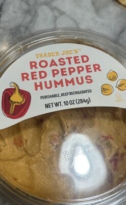 Trader Joe's Roasted Red Pepper Hummus packaging