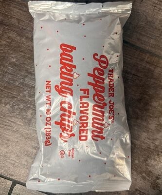 Trader Joe's Peppermint Flavored Baking Chips packaging